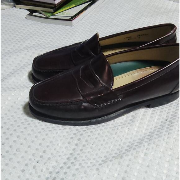 DEXTER EUC MENS SIZE 10.5 BURGANDY PENNY LOAFERS SLIPON SHOES main image 6